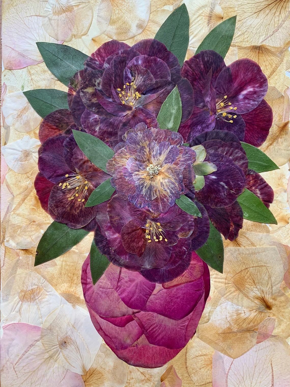 Pressed Flower Art Pressed Flower Wall Art Dried Flower Art Etsy UK