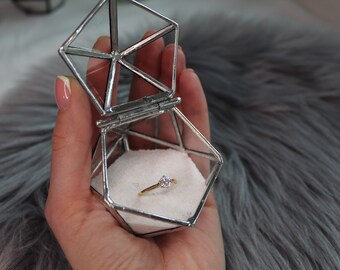 small glass ring box