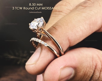 3-in-1 Wedding Ring Set Rose Gold Filled – Avas Collection - Foto 6