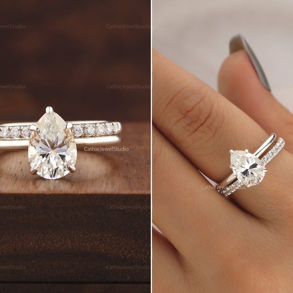 Pear Engagement Ring Etsy
