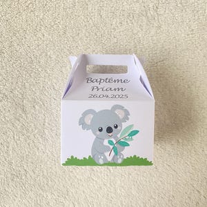 Personalisierte Koala-Box - Taufe - Geburtstag - Größe Ihrer Wahl