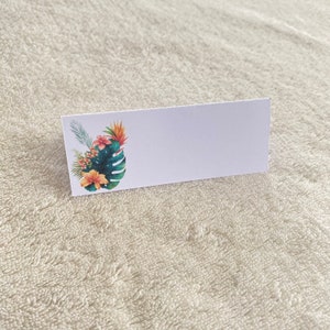 Lot 10 marque places tropical exotique