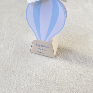 Boîte à dragées montgolfière personnalisée-anniversaire-baptême