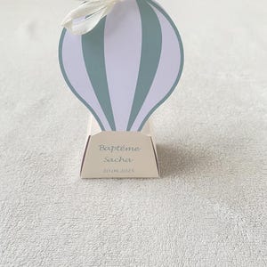 Boîte à dragées montgolfière personnalisée-anniversaire-baptême