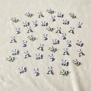 Lot confettis/découpes panda-décoration table anniversaire-baptême