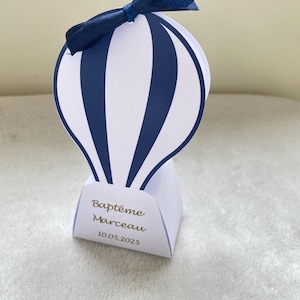 Boîte à dragées montgolfière personnalisée-anniversaire-baptême