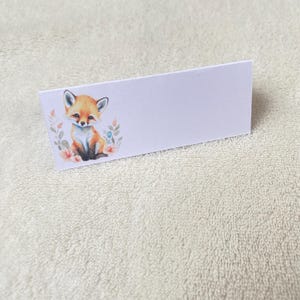 Lot 10 marque places renard décoration table baptême-anniversaire-communion