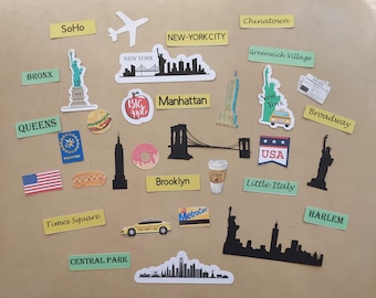 Lot die cuts imprimés/découpes New-York -Etats Unis