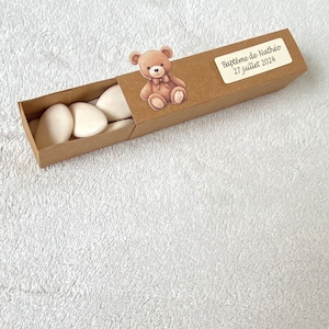 Boîte à dragées ourson personnalisée-anniversaire-baptême