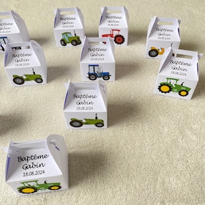 Boîtes à dragées tracteur personnalisées