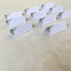 Lote marcador de 10 lugares eucalipto decoração de mesa país casamento-batismo-aniversário