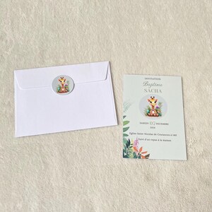 Personalisierte Giraffe Taufe-Geburtstagseinladung