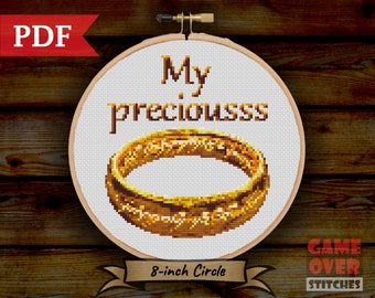 My Precious - Cross Stitch Pattern for 8-Inch Hoop