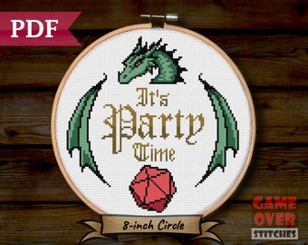 It's Party Time - Cross Stitch for 8-Inch Hoop