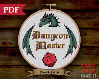 Dungeon Master - Kreuzstich Stickmuster für den 20cm Stickrahmen