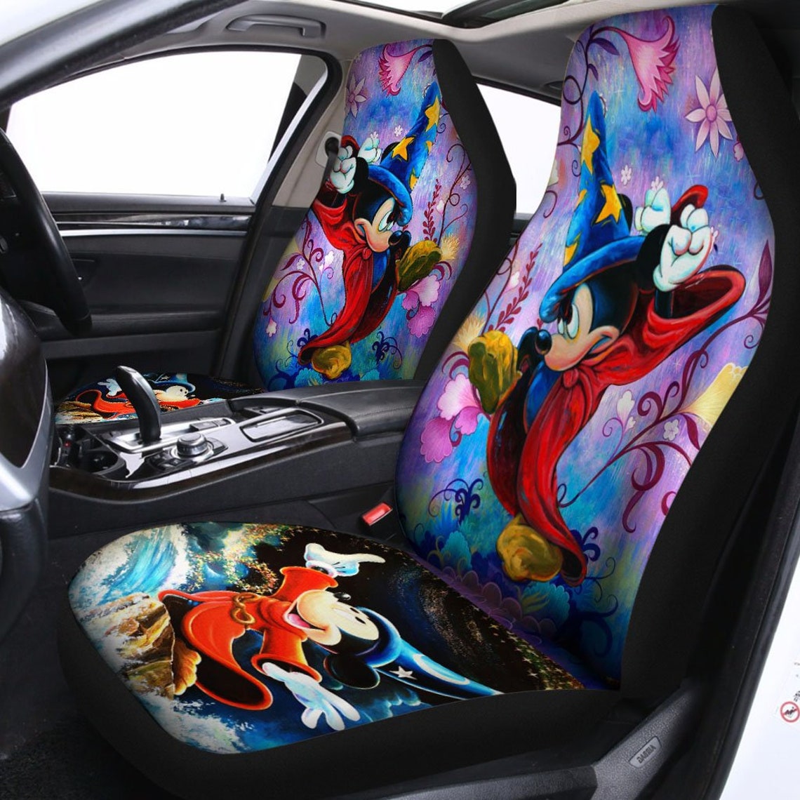 Disney Mickey Wizzard Car Seat Covers Seat Covers Pair 2