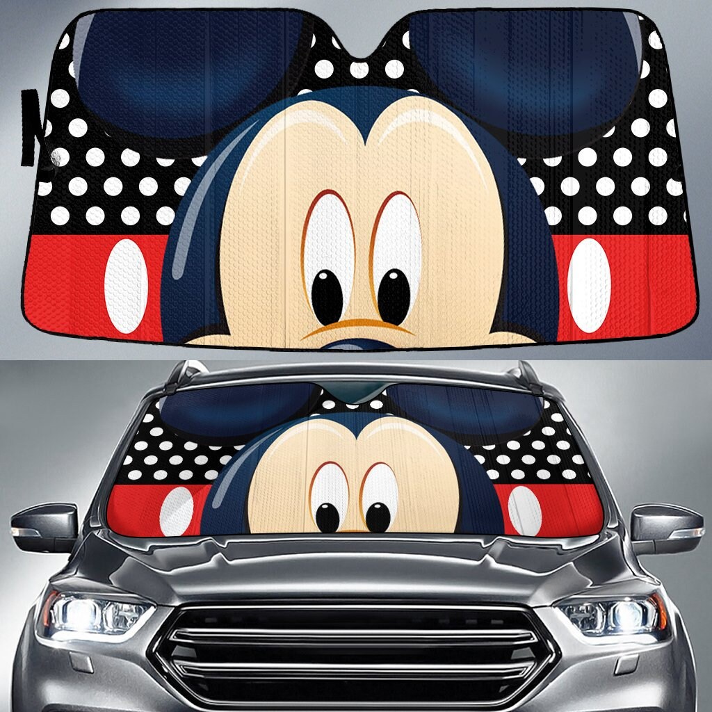 Disney Mickey Face Auto Sun Shade Disney Car Sun Shade Etsy