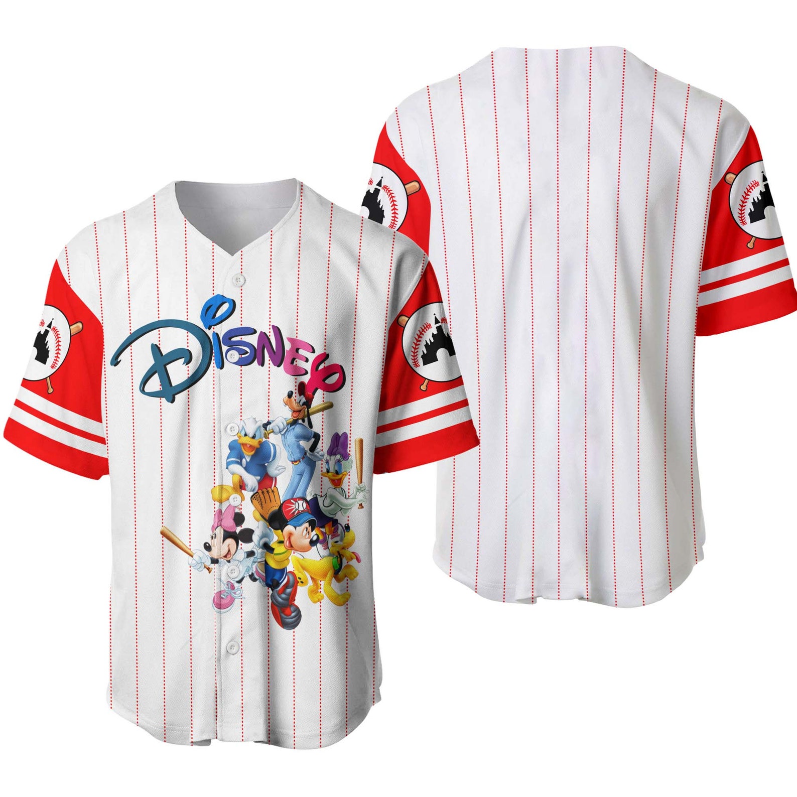 Disney Baseball Jersey Disney Characters Gift Cartoon Mickey Etsy