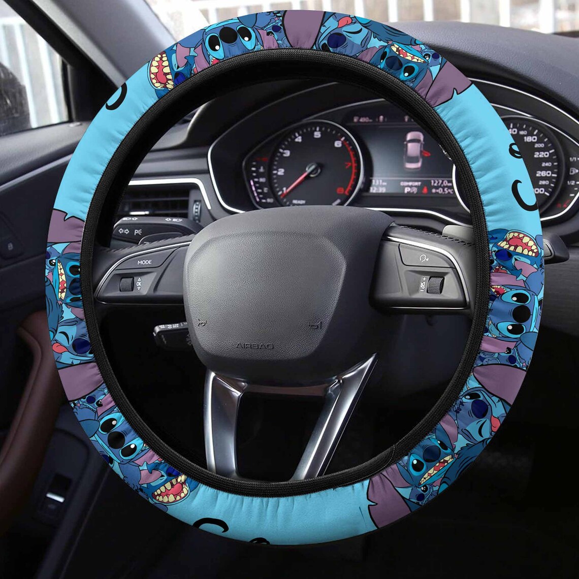 Disney Stitch Neoprene Leather Steering Wheel Cover Car Etsy