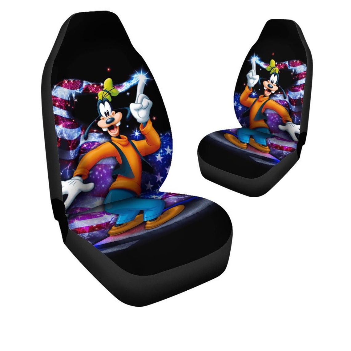 Disney Goofy Car Seat Covers Seat Covers Pair 2 Front Car