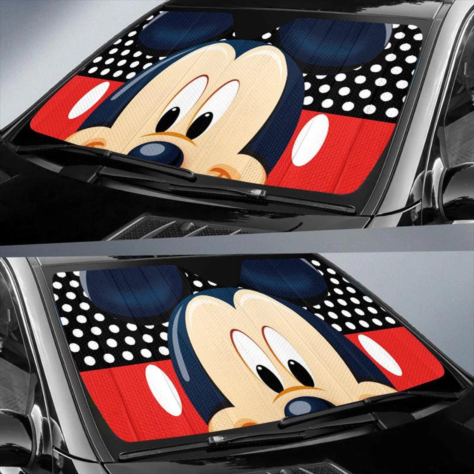 Disney Mickey Face Auto Sun Shade Disney Car Sun Shade Etsy