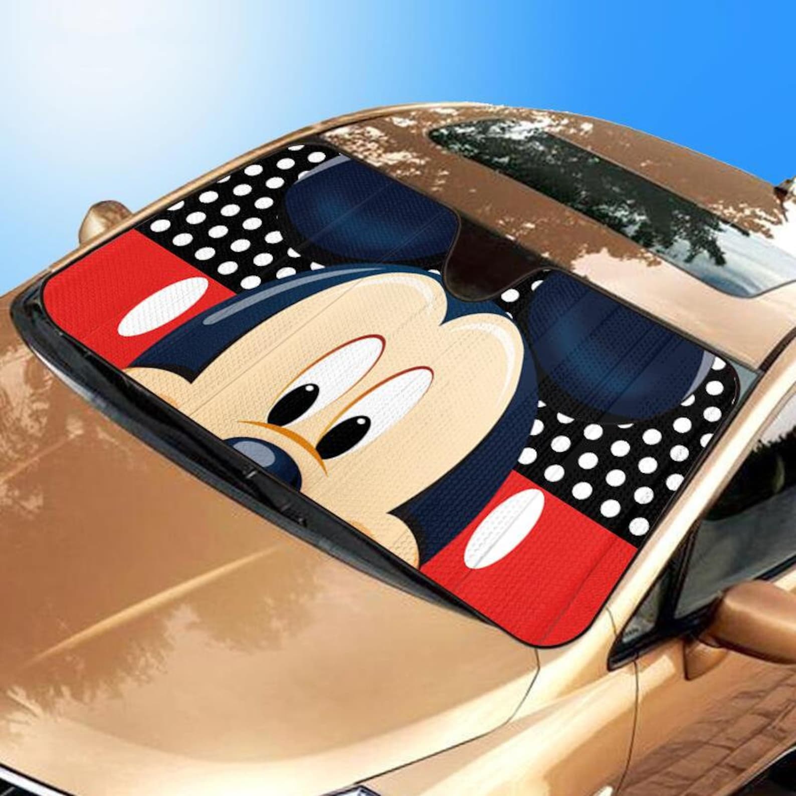 Disney Mickey Face Auto Sun Shade Disney Car Sun Shade Etsy