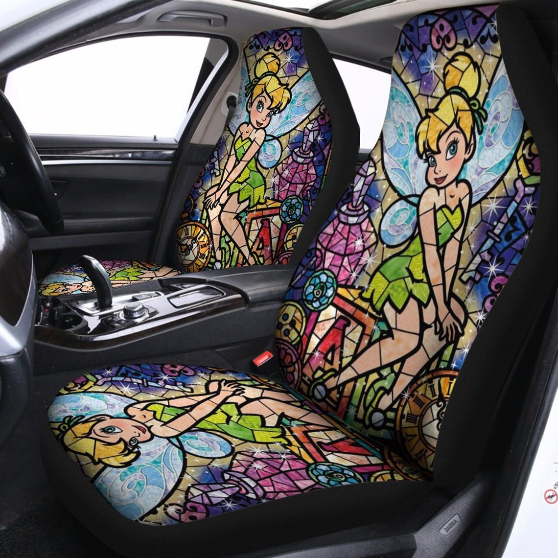 Disney Tinker Bell Car Seat Covers Seat Covers Pair 2 Front Etsy