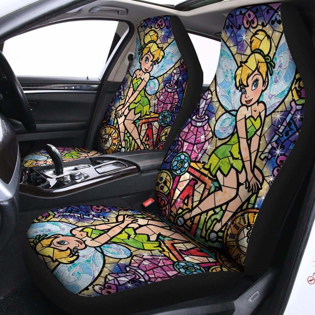 Disney Tinker Bell Car Seat Covers Seat Covers Pair 2 Front Etsy