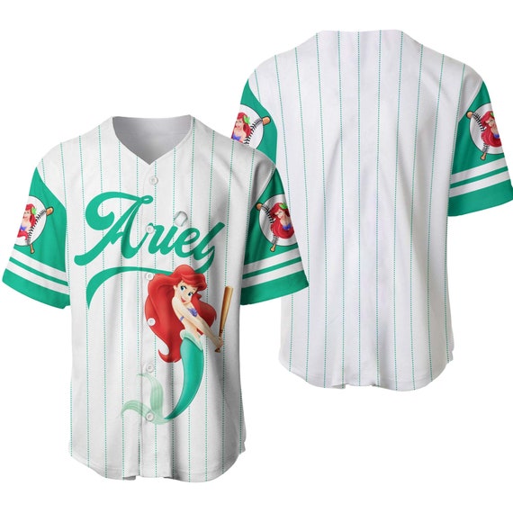 Ariel Princess Player Disney Baseball Jersey Custom Number | Etsy