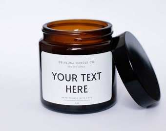 Chosen Text any Colour Any Text Candle Company Candle Personalised Your Name Candle Your words Here Candle Your Logo Custom Candle