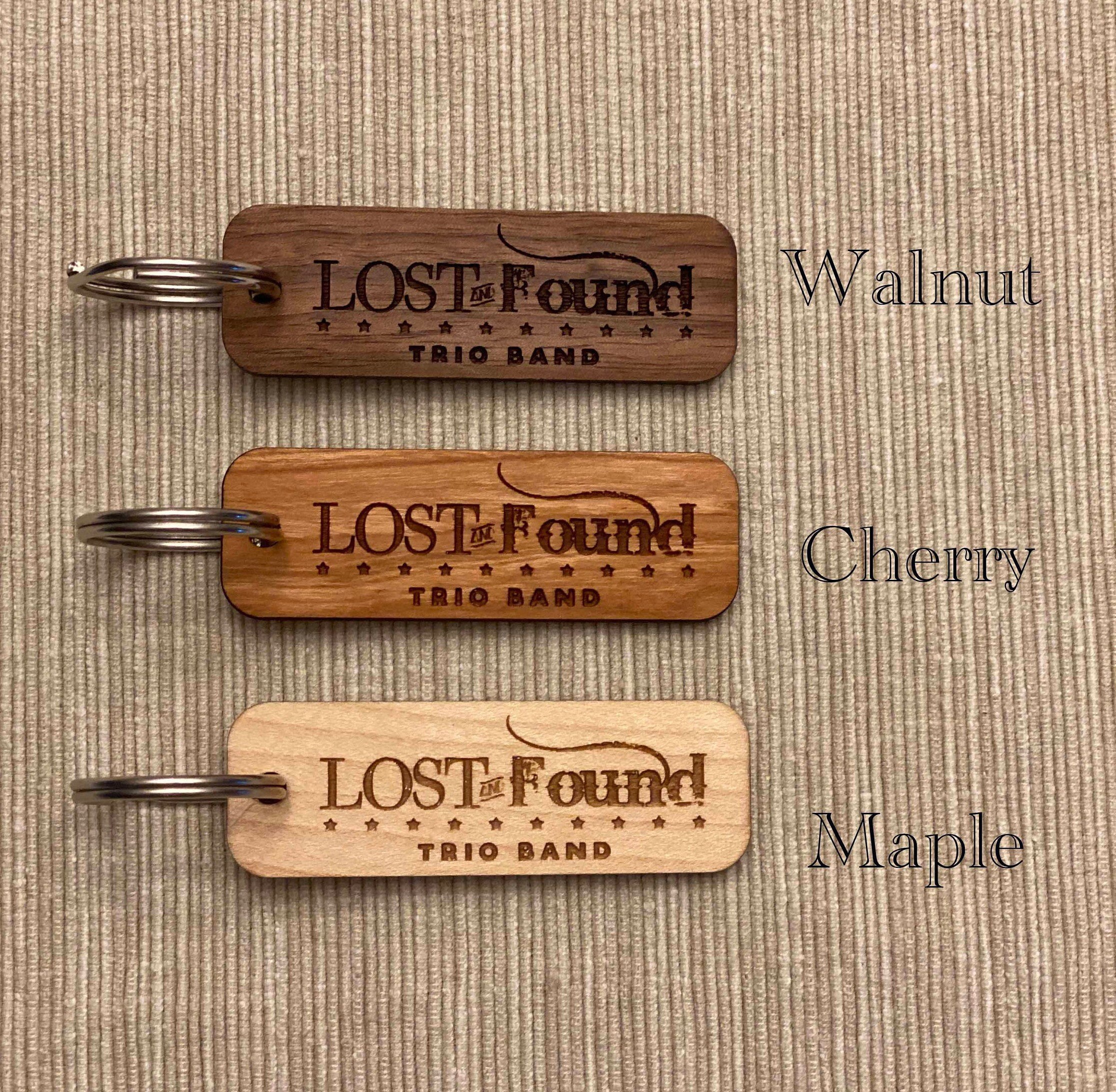 Personalized Keychain Business Logo Engraved in Wood Wedding - Etsy