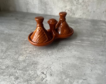 Brown small double tagine