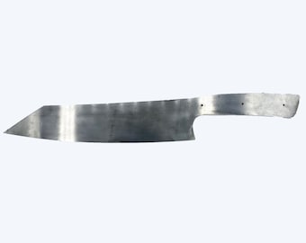 Kitchen Seax Knife Blank 8.5 inch, Knife Making, 80crv2 Steel, AEB-L Stainless Steel, Waterjet Knives, Knife Blanks, Handmade Knife, Blade