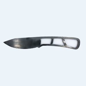 Simple Man Skeletonized Knife, Knife Blank, Knife Making, 80crv2 Steel, AEB-L Stainless Steel, Waterjet Knives, Handmade Knife, DIY Blade