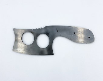Mini Cleaver Knife Blank: 80crv2 Steel, Handmade Blade Making