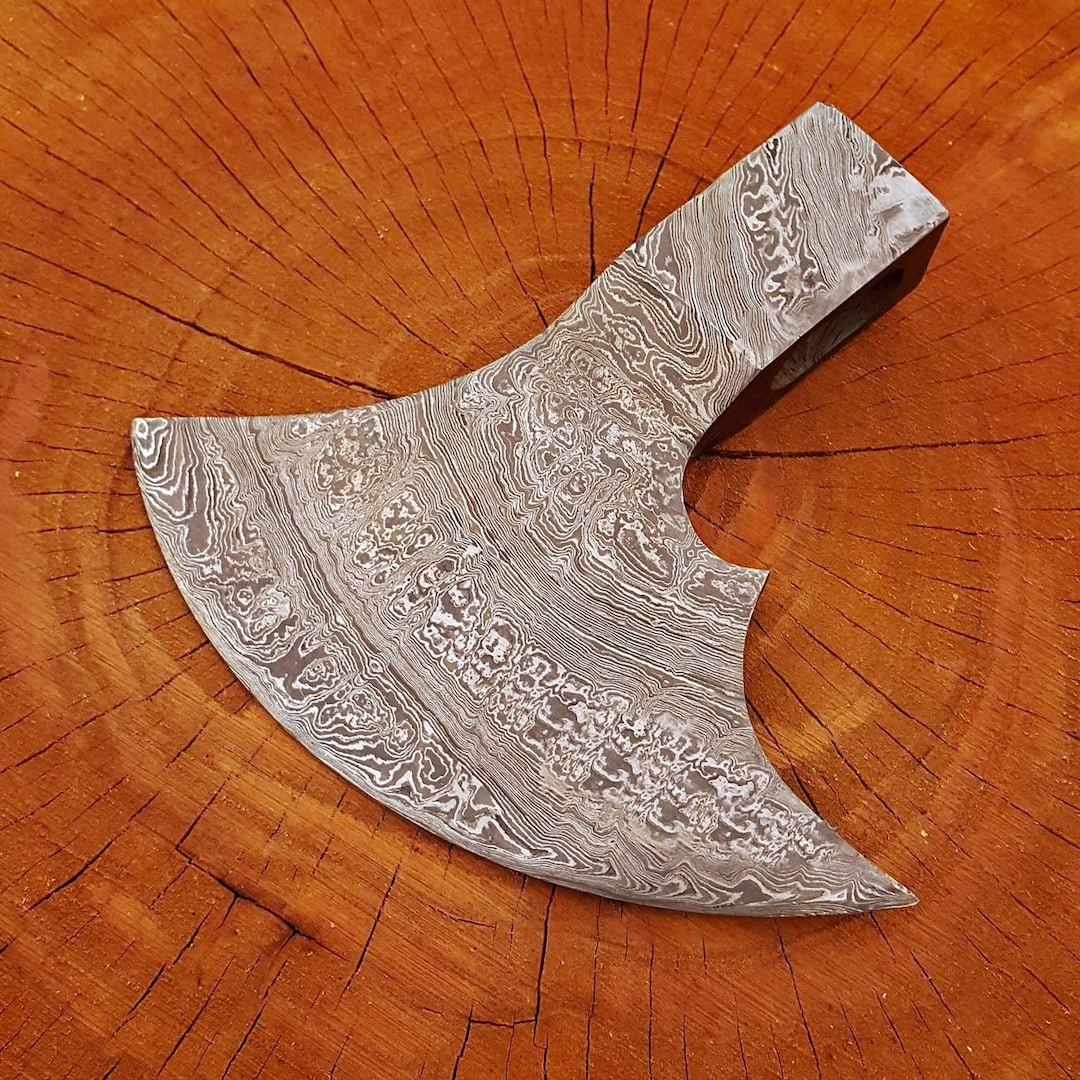 Damascus Steel Axe Hatchet Tomahawk Head Handmade Viking Camping Axe