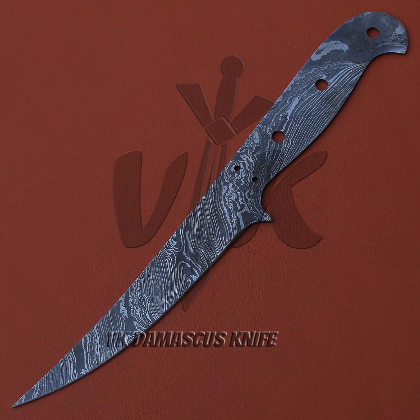 VKr4035 Handmade Damascus Steel Fillet Knife Blank Blade Etsy