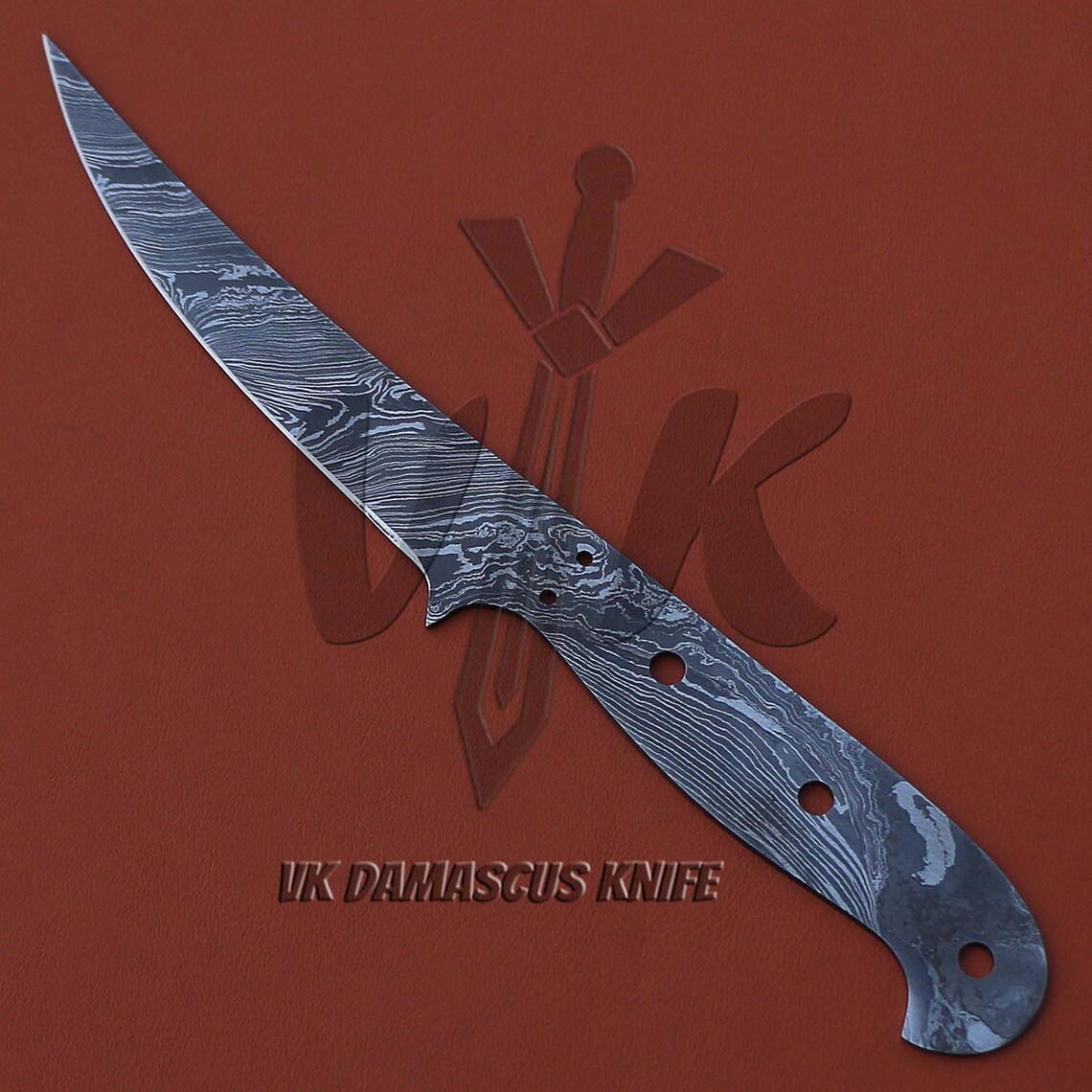 VKr4035 Handmade Damascus Steel Fillet Knife Blank Blade Etsy