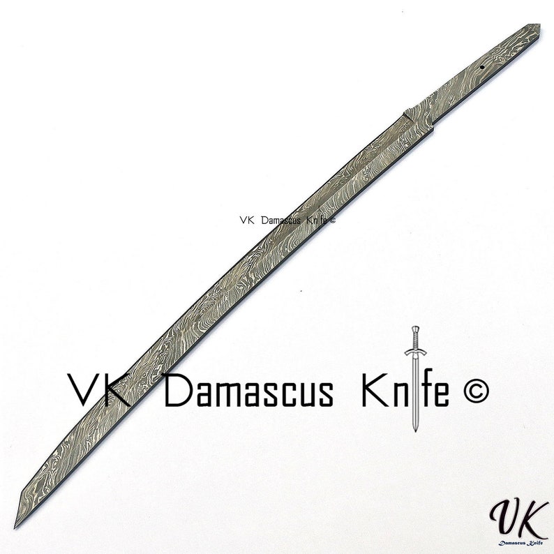 Damascus Steel Blank Blade 23 Handmade Katana Sword Blank Blade Knife