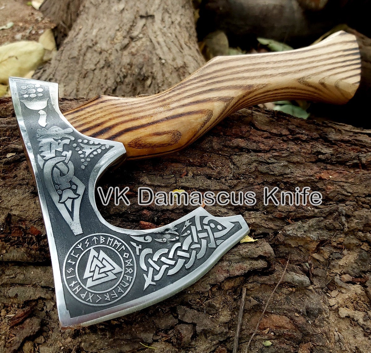 Hache Viking De Chasse/tactique En Acier Carbone - Faite Main Sur Mesure - Style Tomahawk - Neuf