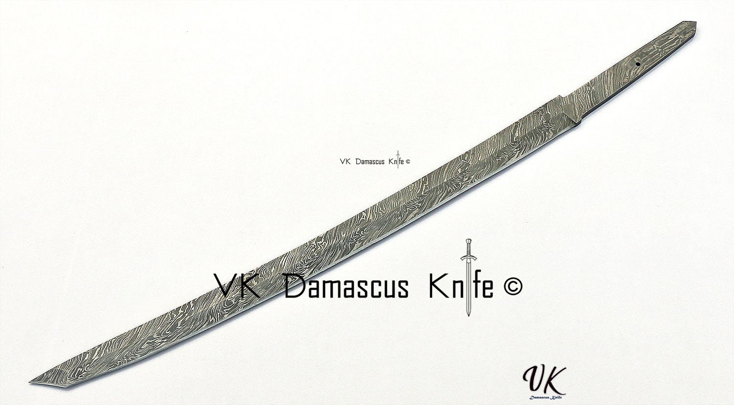Damascus Steel Blank Blade 23 Handmade Katana Sword Blank Blade Knife