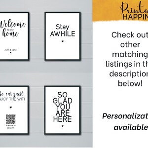 So Glad You Are Here Printable Wall Art, Simple Typography Print ...