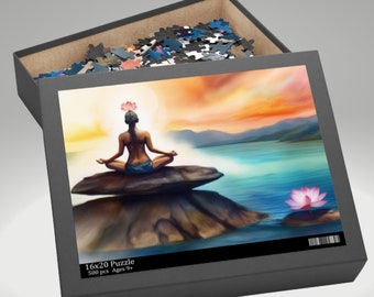 Jigsaw Puzzle 120-252-500-Pieces-Painted Yoga-Zen meditation Board games-Yoga lovers