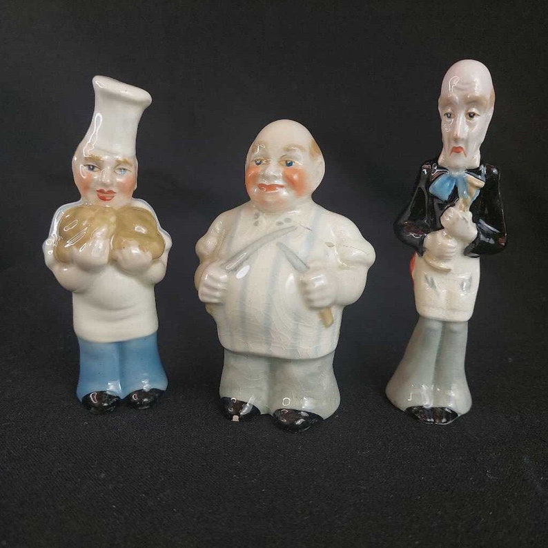 Rare WADE Nursery Rhyme Characters Butcher, Baker, and Candlestick