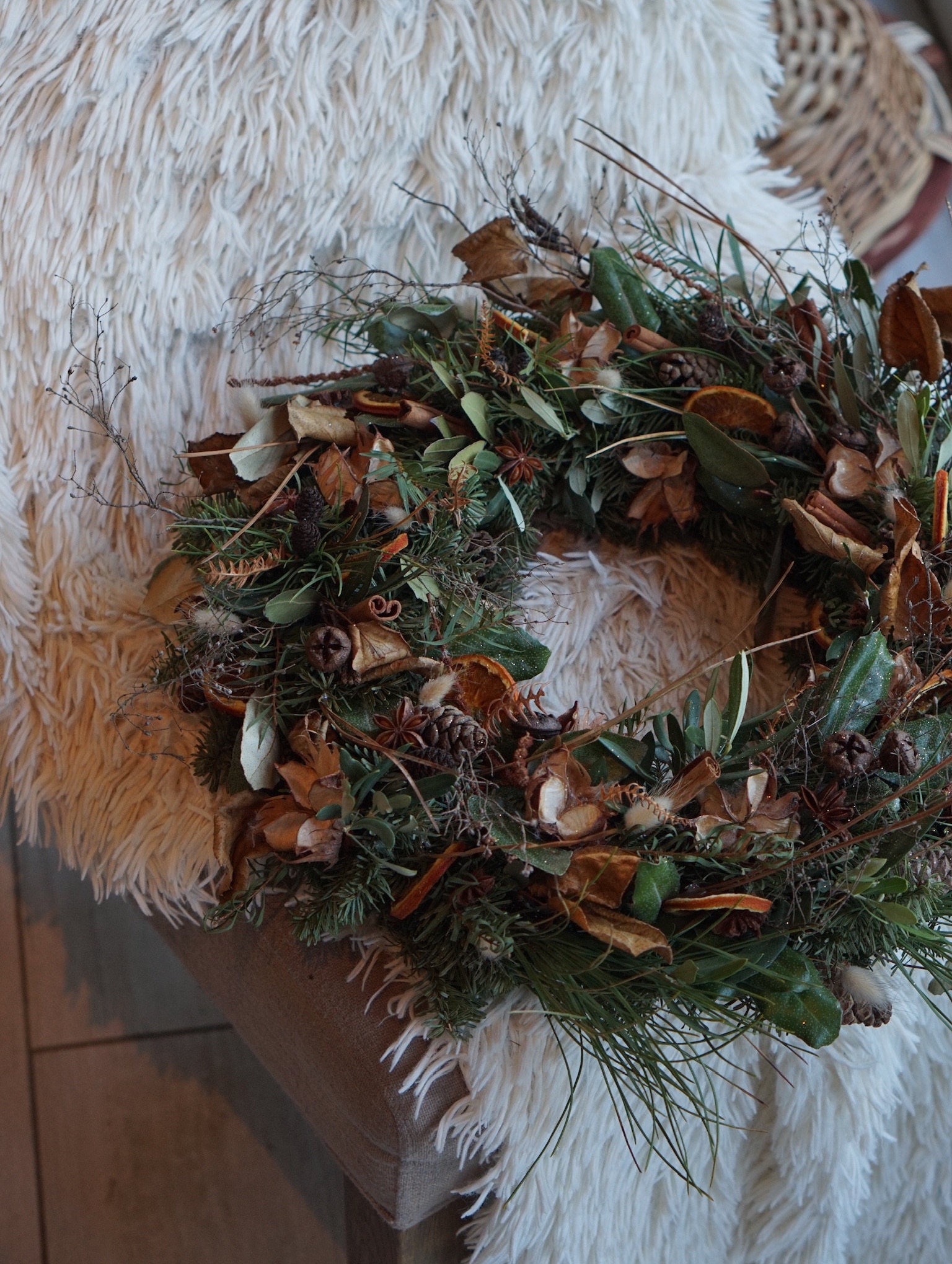 Couronne de Noël Table ou Porte Pinu Laricio