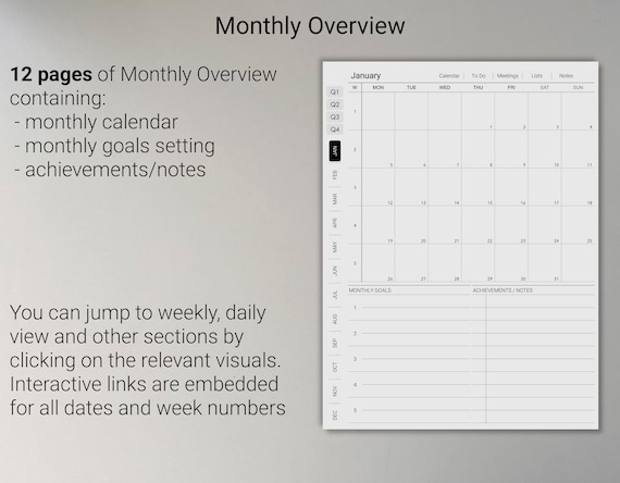 Digital Planner 2026 2027 for reMarkable 2, listing photo 4