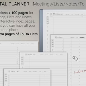 reMarkable 2 Minimalist Bundle 2024-2025 Digital Planner / Journal / Meetings / Notes Digital Download image 6