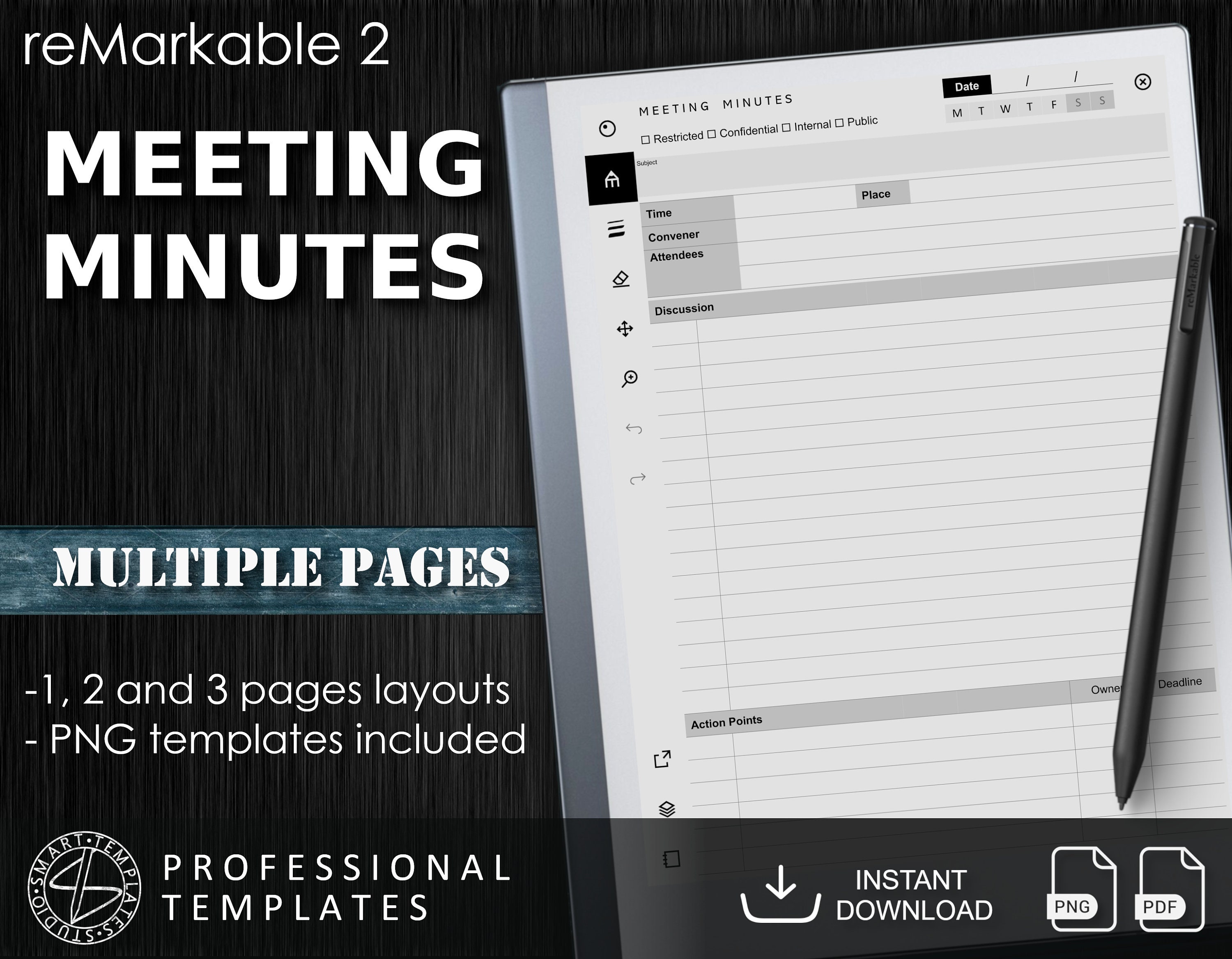 remarkable-2-meeting-minutes-template-digital-download-etsy