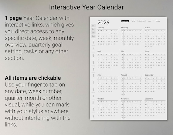 Digital Planner 2026 2027 for reMarkable 2, listing photo 3
