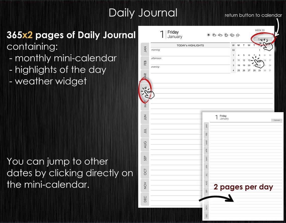 ReMarkable 2 Digital Journal 2021 Digital Download Etsy